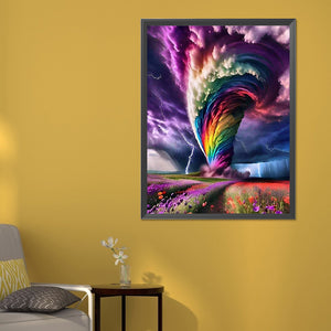 Multicolored Clouds-Full Round Diamond Painting-50x60cm-Large Size