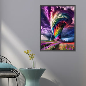 Multicolored Clouds-Full Round Diamond Painting-50x60cm-Large Size