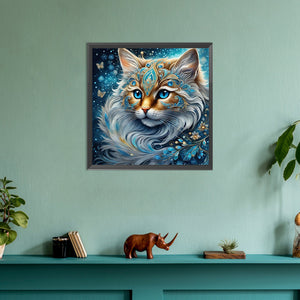 Cat-Full Round Diamond Painting-30x30cm