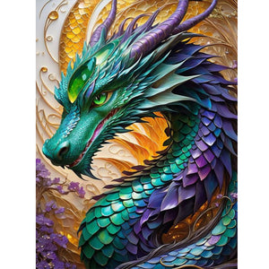 Dragon-Full Round Diamond Painting-30x40cm