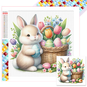 Easter Bunny-Full Square Diamond Painting-30x30cm