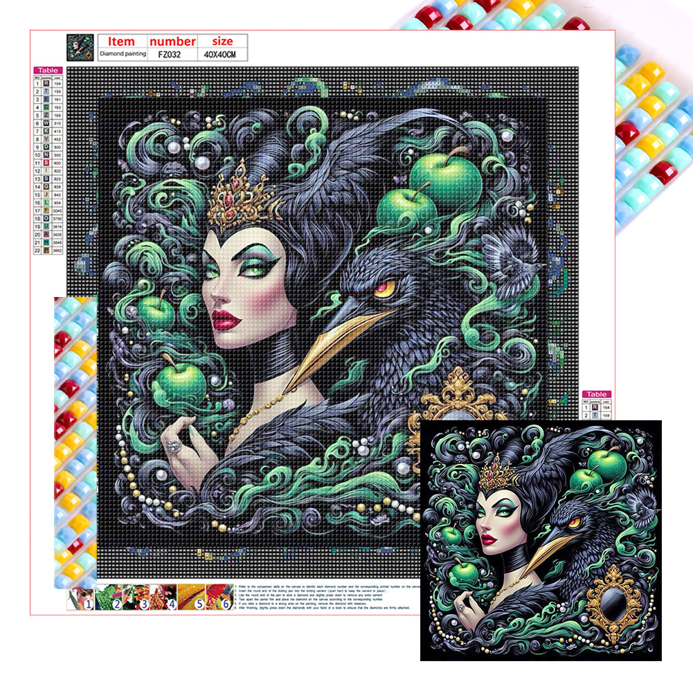 Dark Villain Maleficent-Full Square Diamond Painting-40x40cm