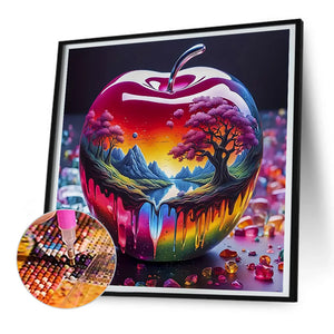 Crystal Apple-Full Round Diamond Painting-30x30cm