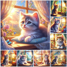 Load image into Gallery viewer, Cat-Full Round Diamond Painting-30x30cm
