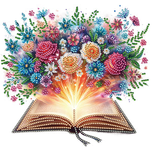 Books Flower-Partial Special Diamond Painting-30x30cm