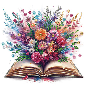 Books Flower-Partial Special Diamond Painting-30x30cm