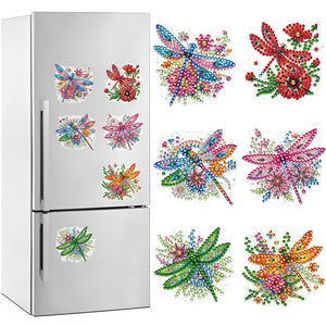 6/7Pcs/Set-Butterfly/Owl-Diamond Painting Magnet Refrigerator