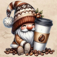 Load image into Gallery viewer, Coffee Gnome-Full Round Diamond Painting-30x30cm
