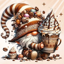 Load image into Gallery viewer, Coffee Gnome-Full Round Diamond Painting-30x30cm
