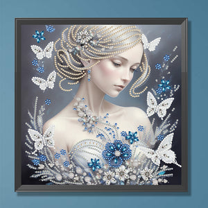 Butterfly Girl-Partial Special Diamond Painting-30x30cm