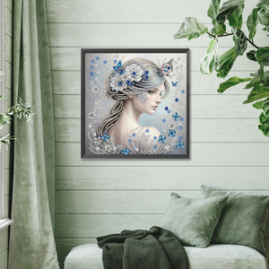 Butterfly Girl-Partial Special Diamond Painting-30x30cm