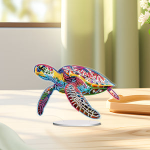 Sea Turtle-Single Side Drill-Acrylic Diamond Desktop Ornament