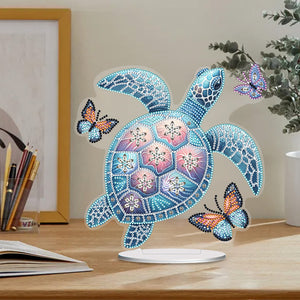 Sea Turtle-Single Side Drill-Acrylic Diamond Desktop Ornament