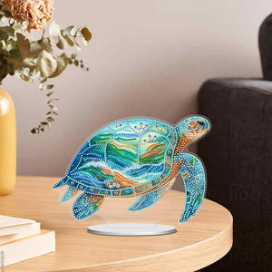 Sea Turtle-Single Side Drill-Acrylic Diamond Desktop Ornament