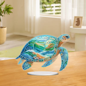 Sea Turtle-Single Side Drill-Acrylic Diamond Desktop Ornament