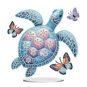 Sea Turtle-Single Side Drill-Acrylic Diamond Desktop Ornament