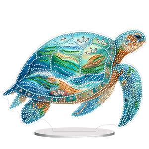 Sea Turtle-Single Side Drill-Acrylic Diamond Desktop Ornament