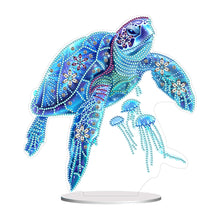 Load image into Gallery viewer, Sea Turtle-Single Side Drill-Acrylic Diamond Desktop Ornament
