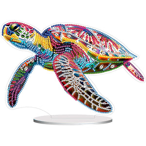 Sea Turtle-Single Side Drill-Acrylic Diamond Desktop Ornament