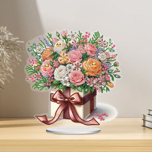 Flower-Single Side Drill-Acrylic Diamond Desktop Ornament