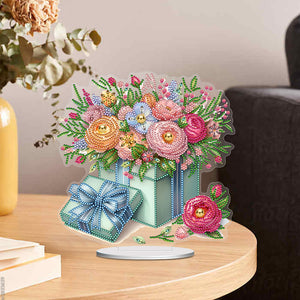 Flower-Single Side Drill-Acrylic Diamond Desktop Ornament