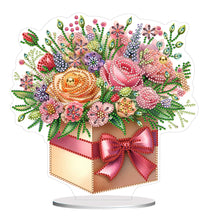 Load image into Gallery viewer, Flower-Single Side Drill-Acrylic Diamond Desktop Ornament
