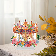 Load image into Gallery viewer, Flower Carousel-Single Side Drill-Acrylic Diamond Desktop Ornament
