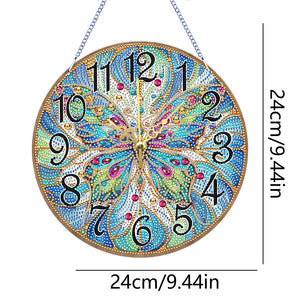 Owl Hummingbird Dragonfly Butterfly-Wooden Diamond Clock Pendant