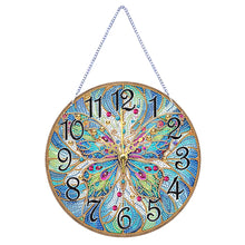 Load image into Gallery viewer, Owl Hummingbird Dragonfly Butterfly-Wooden Diamond Clock Pendant
