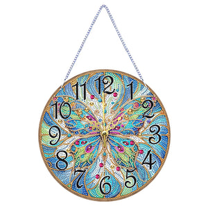 Owl Hummingbird Dragonfly Butterfly-Wooden Diamond Clock Pendant