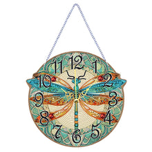 Load image into Gallery viewer, Owl Hummingbird Dragonfly Butterfly-Wooden Diamond Clock Pendant
