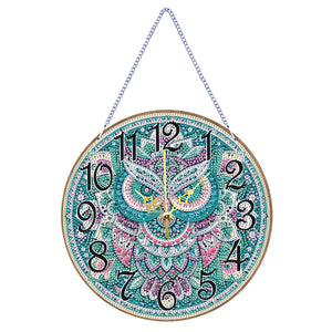 Owl Hummingbird Dragonfly Butterfly-Wooden Diamond Clock Pendant