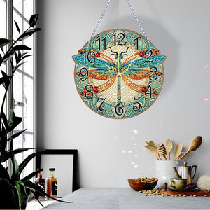 Owl Hummingbird Dragonfly Butterfly-Wooden Diamond Clock Pendant