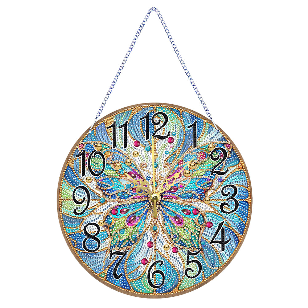 Owl Hummingbird Dragonfly Butterfly-Wooden Diamond Clock Pendant