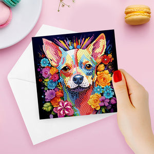 8Pcs/Set-Cat dog-Diamond Greeting Cards