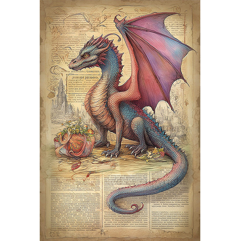 Dragon-Full Round Diamond Painting-40x60cm-Large Size