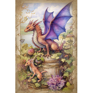 Dragon-Full Round Diamond Painting-40x60cm-Large Size