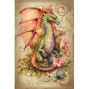 Dragon-Full Round Diamond Painting-40x60cm-Large Size