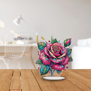 Flower-Single Side Drill-Acrylic Diamond Desktop Ornament