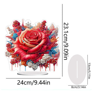 Flower-Single Side Drill-Acrylic Diamond Desktop Ornament