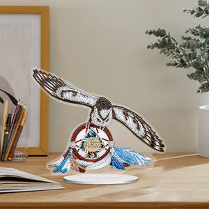 Flower Eagle Hummingbird-Single Side Drill-Acrylic Diamond Desktop Ornament