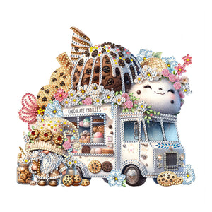 Goblin Ice Cream Truck-Partial Special Diamond Painting-30x30cm