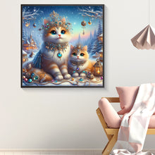 Load image into Gallery viewer, Cat-Full Round Diamond Painting-30x30cm
