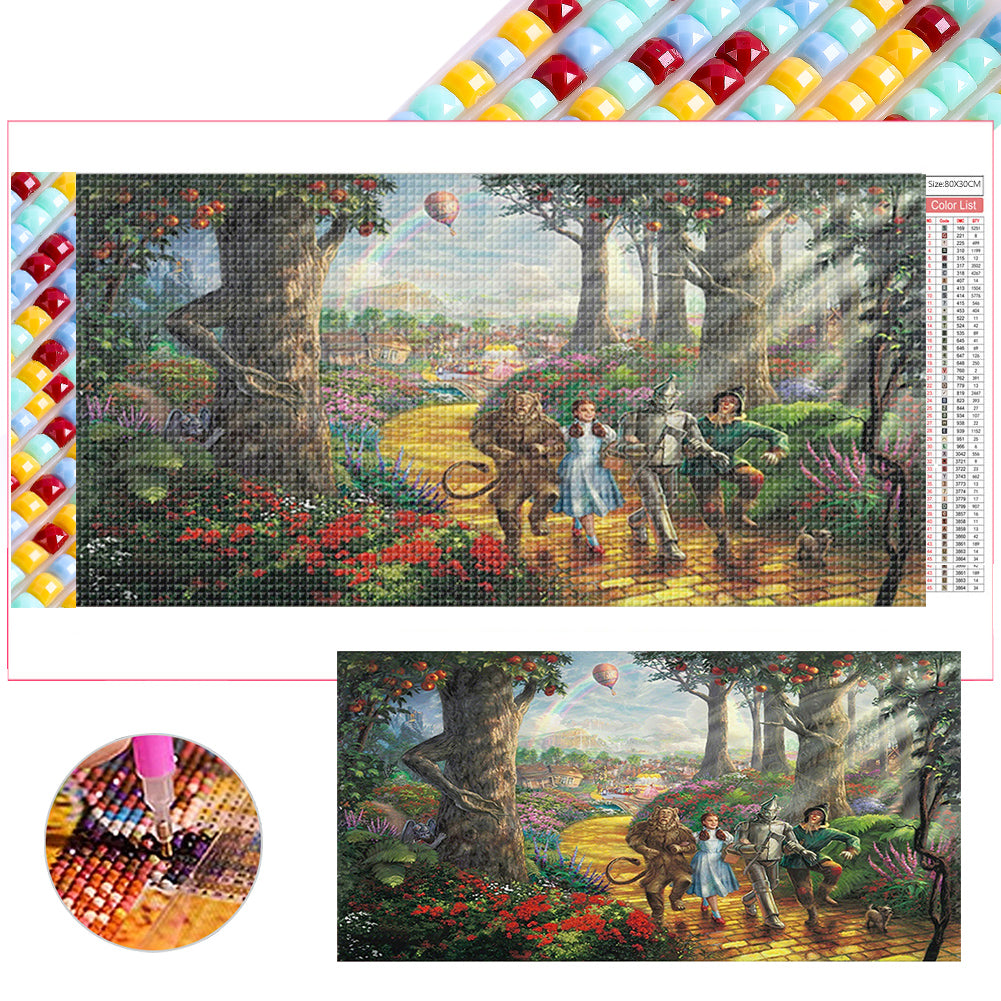 Alice in Wonderland-Full Square Diamond Painting-80x40cm-Large Size