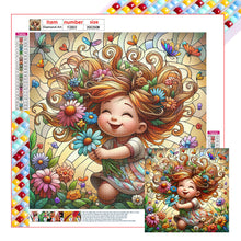 Load image into Gallery viewer, Flower Girl-Full Square Diamond Painting-35x35cm
