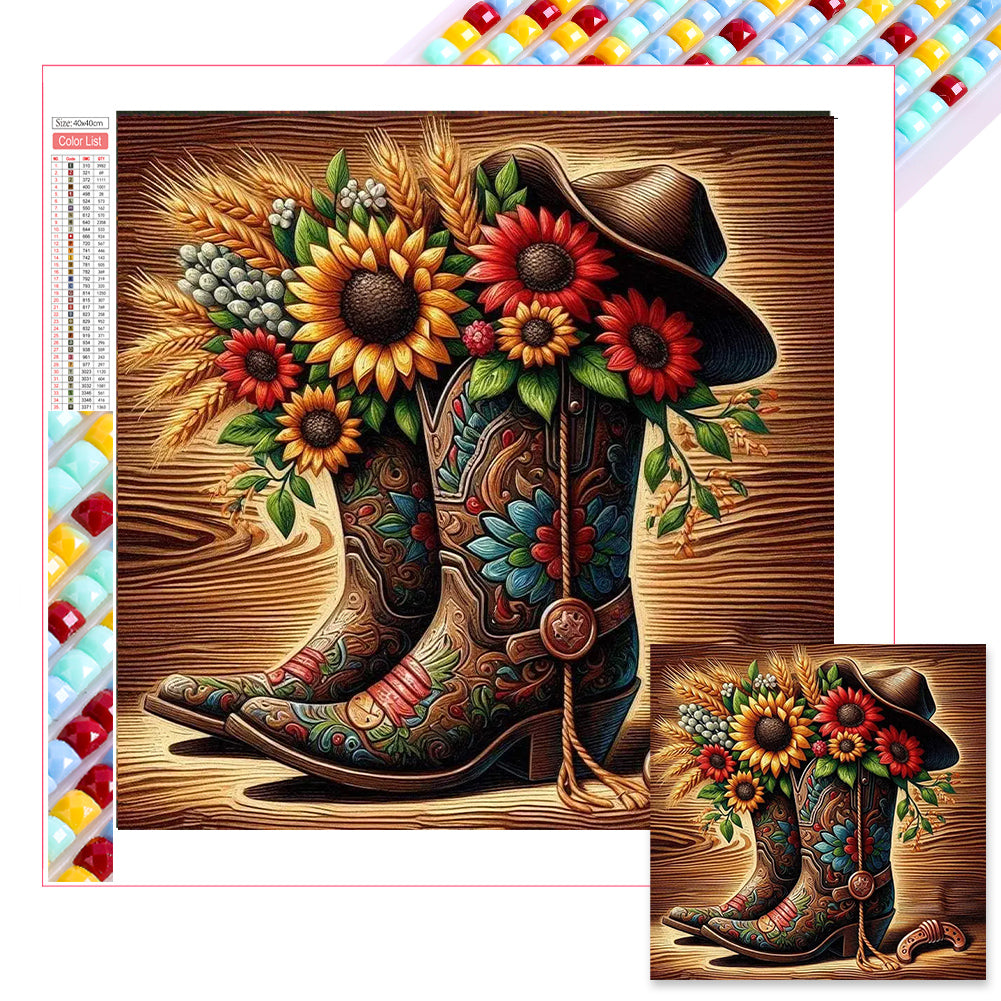 Boots-Full Square Diamond Painting-40x40cm