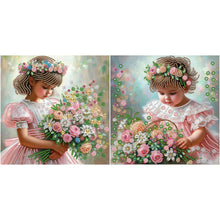 Load image into Gallery viewer, Flower Girl-Partial Special Diamond Painting-30x30cm
