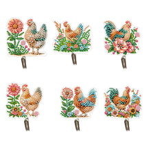 Load image into Gallery viewer, 6Pcs/Set Animal-Diamond Art Craft Wall Hooks
