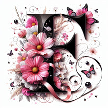 Load image into Gallery viewer, Daisy Butterfly 26 Alphabet-Full Round Diamond Painting-30x30cm
