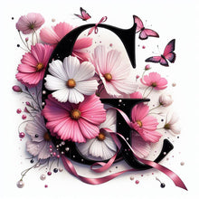 Load image into Gallery viewer, Daisy Butterfly 26 Alphabet-Full Round Diamond Painting-30x30cm
